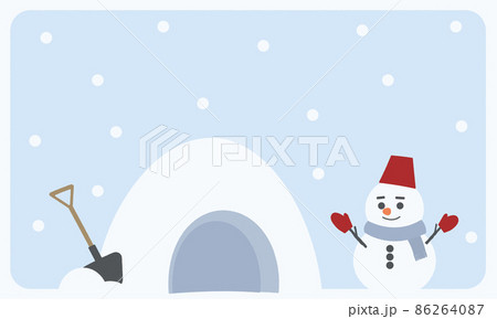雪だるまとかまくら 86264087