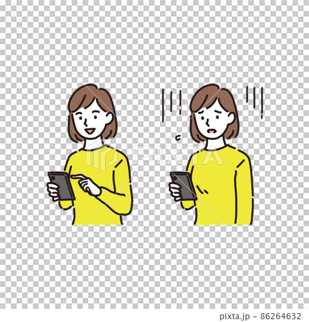 スマホを見る女性 スマホを見る女性 86264632