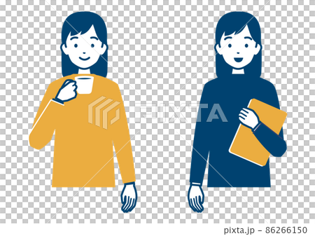 女性姿勢拿著文件喝茶 女性姿勢拿著文件喝茶 86266150