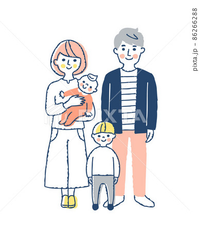 子供2人がいる若い家族 86266288