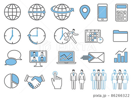 ビジネス　アイコン　イラスト　セット 86266322