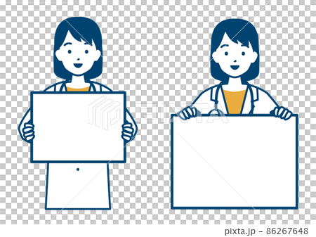 有一個女醫生的姿勢面板 有一個女醫生的姿勢面板 86267648