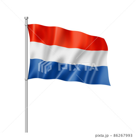 Netherlands flag isolated on white 86267993