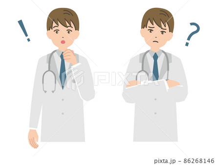 医者のポーズ びっくりする 困る 医者のポーズ びっくりする 困る 86268146