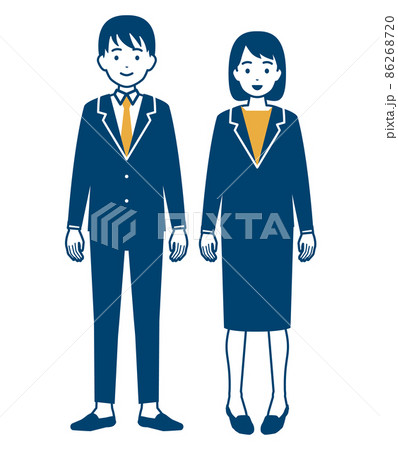 ビジネス　男性　女性　全身 86268720