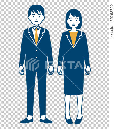 ビジネス　男性　女性　全身 86268720