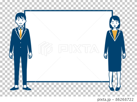 ビジネス　ホワイトボード　男性　女性 86268722