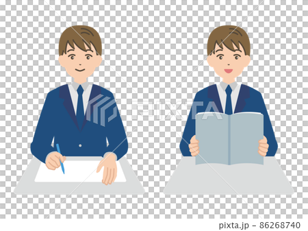 Businessman's pose, reading a book, studying Businessman's pose, reading a book, studying 86268740