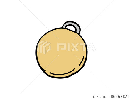 丸い木製のカットボードの手書きイラスト 丸い木製のカットボードの手書きイラスト 86268829