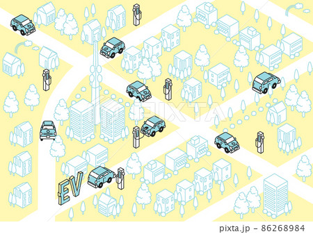 EV自動車の走る街 EV自動車の走る街 86268984