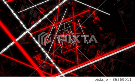 VJ トンネル レーザー 宇宙 赤 [別Verあり] 86269011