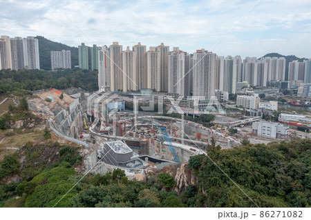 the under construction site at Tseung Kwan O to Lam Tin Tunnel 23 Jan 2022 86271082