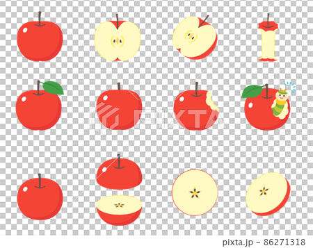 Fruit illustration variety set apples 86271318