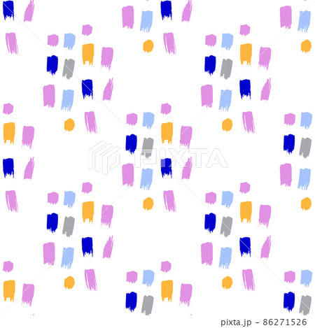 Playful brush strokes seamless pattern, Vector illustration 86271526