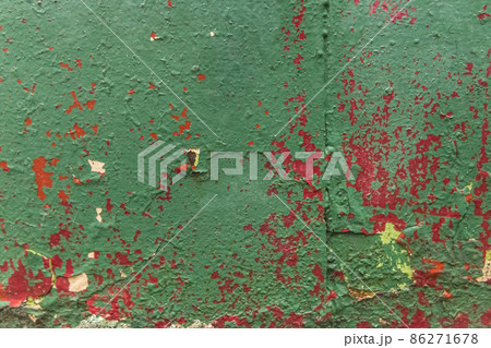 Green and red old peeling paint abstract pattern with worn weathered iron texture background steel rough metal Green and red old peeling paint abstract pattern with worn weathered iron texture background steel rough metal 86271678
