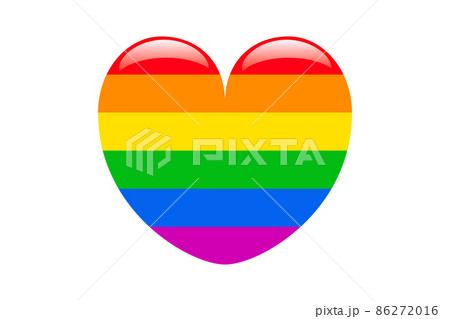 Rainbow Heart shape icon vector illustration. LGBTQ pride Rainbow Heart shape icon vector illustration. LGBTQ pride 86272016