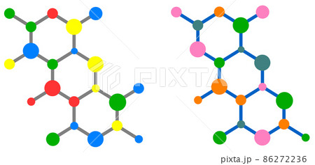 細胞の結合を表現した図のイラスト 細胞の結合を表現した図のイラスト 86272236