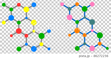 細胞の結合を表現した図のイラスト 細胞の結合を表現した図のイラスト 86272236