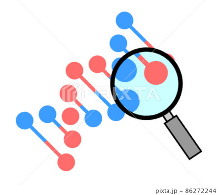 細胞の結合を表現した図のイラスト 86272244