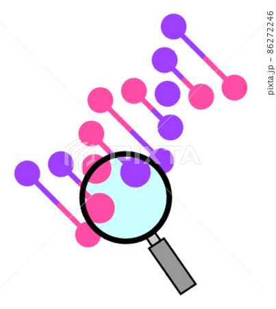 細胞の結合を表現した図のイラスト 86272246