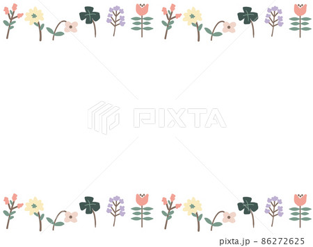 「モクレンの花柄のデザイン画」 【フレームサイズ 32×26cm】 モクレンの花柄のデザイン画」 【フレームサイズ 32×26cm】