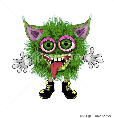 Stock Illustration Green Monster 86272759