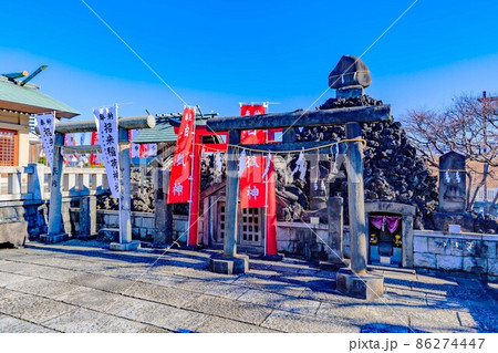 東京 浅草七福神めぐり 石浜神社の白狐祠と富士遙拝所 東京 浅草七福神めぐり 石浜神社の白狐祠と富士遙拝所 86274447