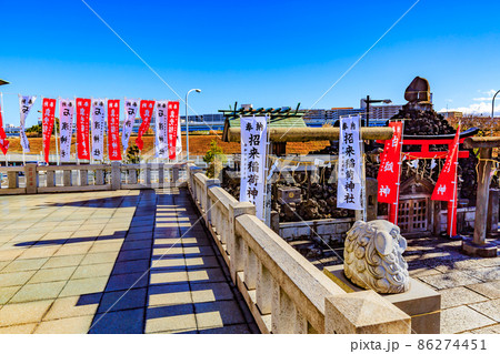 東京 浅草七福神めぐり 石浜神社の白狐祠と富士遙拝所 東京 浅草七福神めぐり 石浜神社の白狐祠と富士遙拝所 86274451