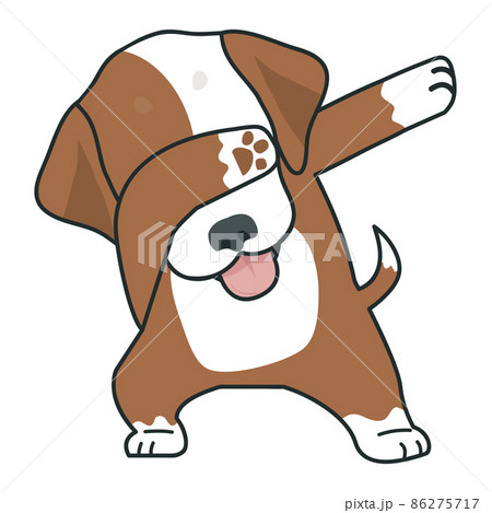 Cute dabbing Dog cool cartoon icon Cute dabbing Dog cool cartoon icon 86275717