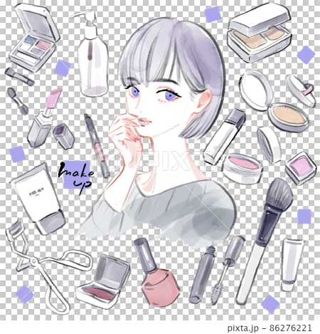 手描き　女性　コスメ 86276221