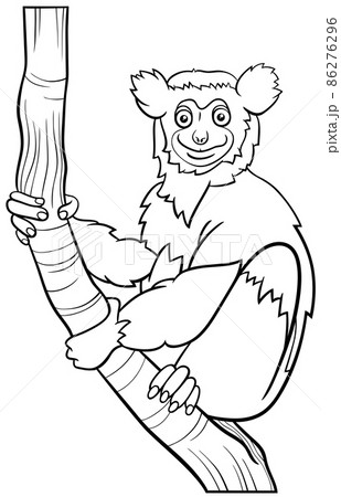 cartoon indri comic animal character 86276296