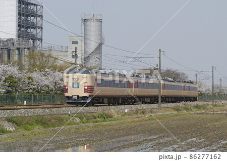 北陸本線　大土呂－北鯖江　JR西日本　485系　K03編成（金沢）　加越 86277162