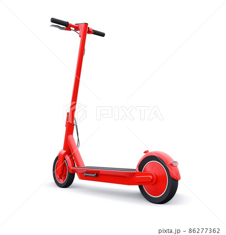 electric folding scooter for leisure and city trips 3D illustration electric folding scooter for leisure and city trips 3D illustration 86277362
