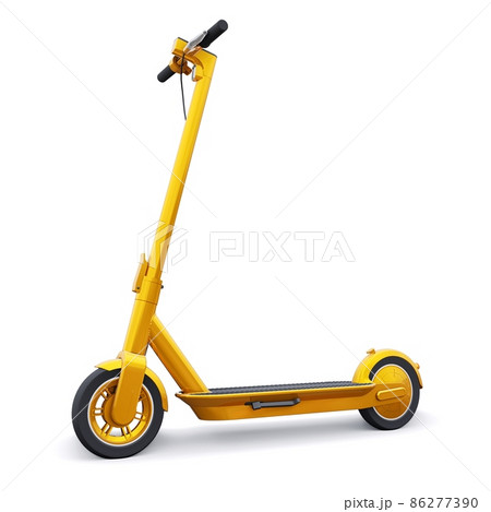 electric folding scooter for leisure and city trips 3D illustration 86277390