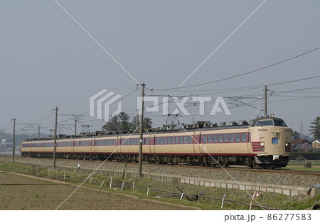北陸本線 芦原温泉-丸岡 JR西日本 485系 A08編成(京都) 雷鳥 北陸本線 芦原温泉-丸岡 JR西日本 485系 A08編成(京都) 雷鳥 86277583