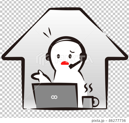 テレワークする人 86277736