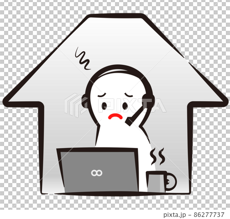 テレワークする人 86277737