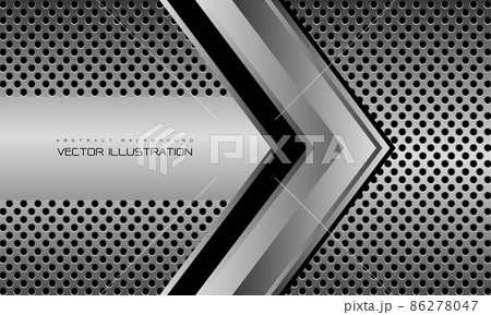 Abstract silver grey arrow direction geometric on circle mesh design modern luxury futuristic background vector Abstract silver grey arrow direction geometric on circle mesh design modern luxury futuristic background vector 86278047