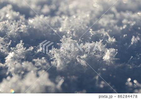 【雪景色】降り積もった雪の接写 【雪景色】降り積もった雪の接写 86284478