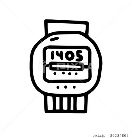 electric meter line vector doodle simple icon 86284865