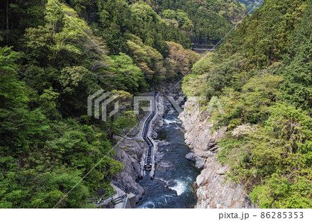 東京都/ 新緑の白丸魚道・白丸調整池(白丸ダム) 東京都/ 新緑の白丸魚道・白丸調整池(白丸ダム) 86285353