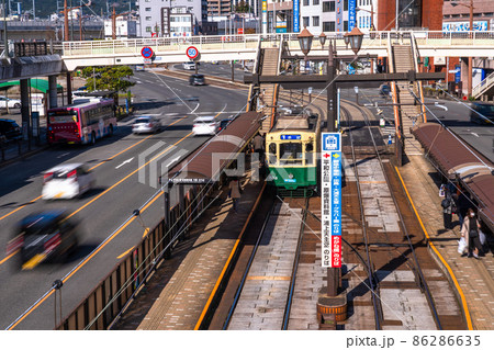 《長崎県》長崎市路面電車の風景・長崎駅付近 《長崎県》長崎市路面電車の風景・長崎駅付近 86286635