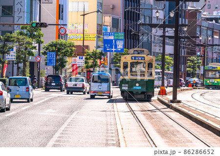 《長崎県》長崎市路面電車の風景・長崎駅付近 《長崎県》長崎市路面電車の風景・長崎駅付近 86286652