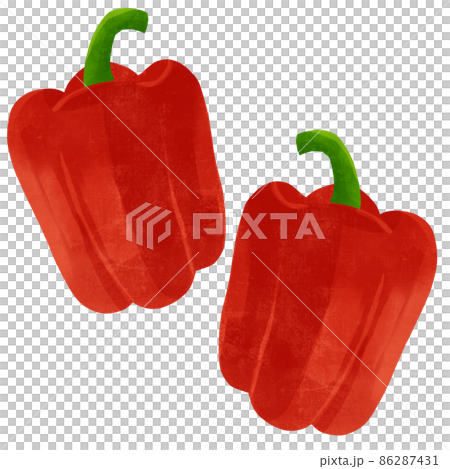 Red paprika hand-drawn illustration 86287431