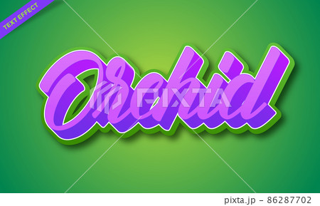 purple flower orchid colorful text effect 86287702