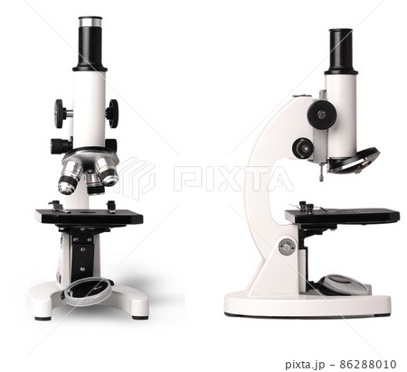 simple new school microscope isolated on white background 86288010