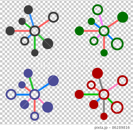 細胞の結合を表現した図のイラスト 細胞の結合を表現した図のイラスト 86289816