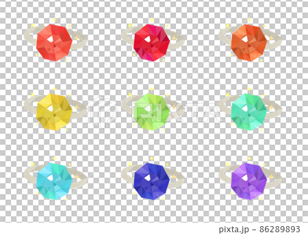 かわいい宝石の指輪のイラストセット 86289893