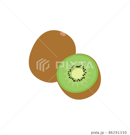 果物イラスト　キウイとその断面 86291330