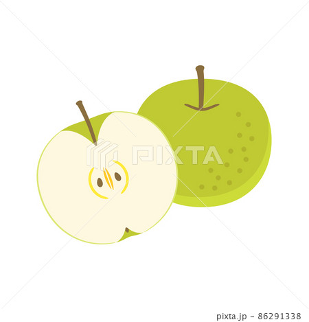 果物イラスト 日本の梨とその断面のイラスト素材 果物イラスト 日本の梨とその断面のイラスト素材